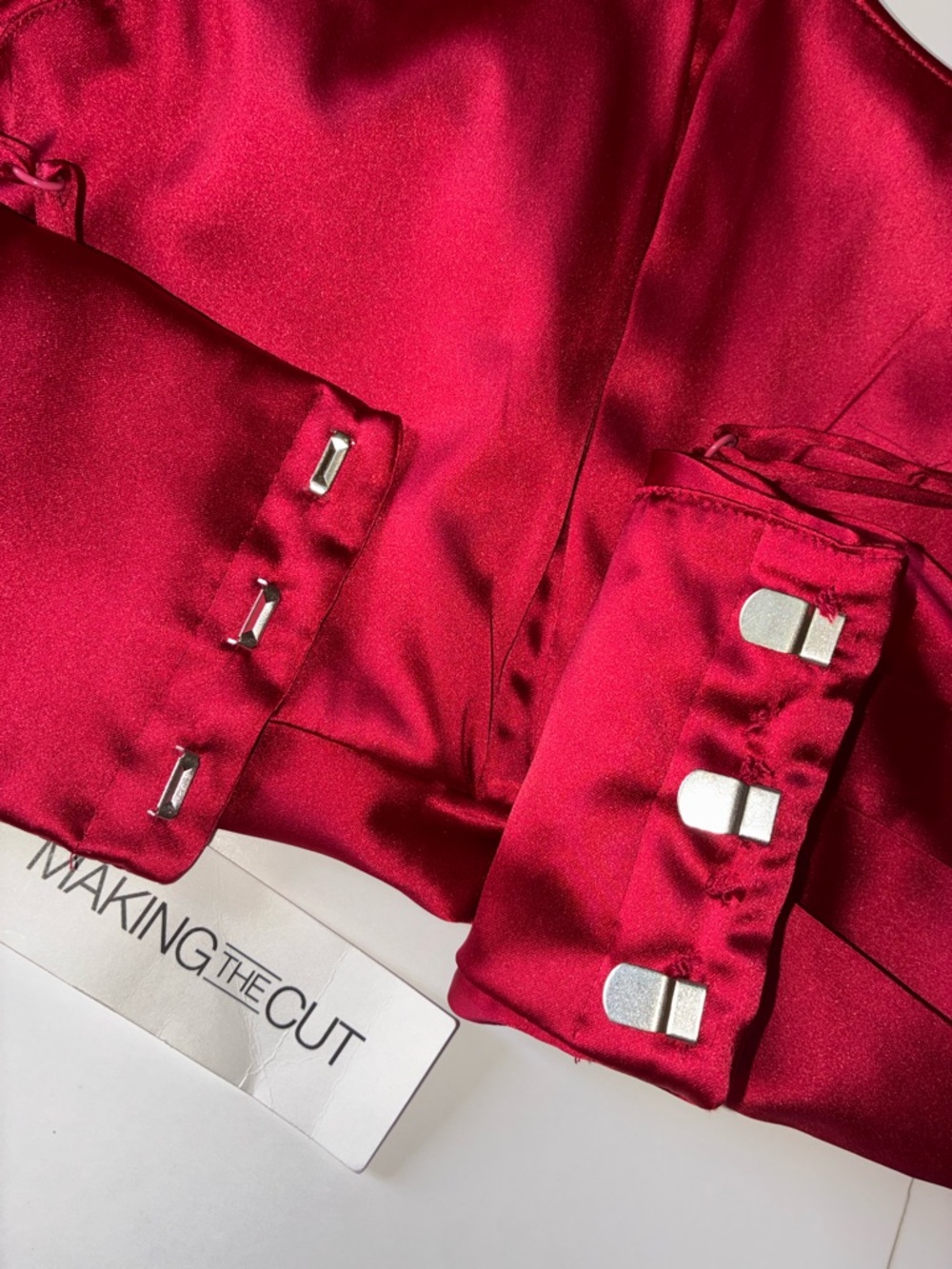 Making The Cut - Satin Ruffle Crop Top - Picture 8 of 11